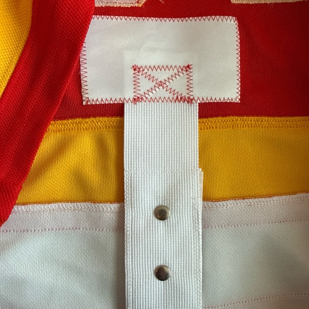 Adidas Red and Yellow Men's Jersey - Picture 6 of 7